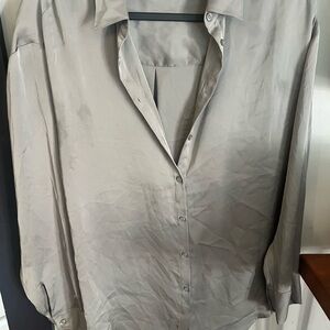 Gray Button-Up Shirt
